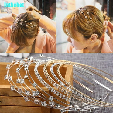 2Pcs 5mm Headband DIY metal blank hairband hair hoops crafts girls headwe X